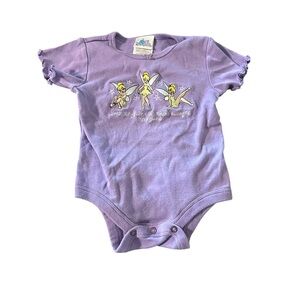 Disneyland Resort baby girls size 12 months embroidered tinker bell purple